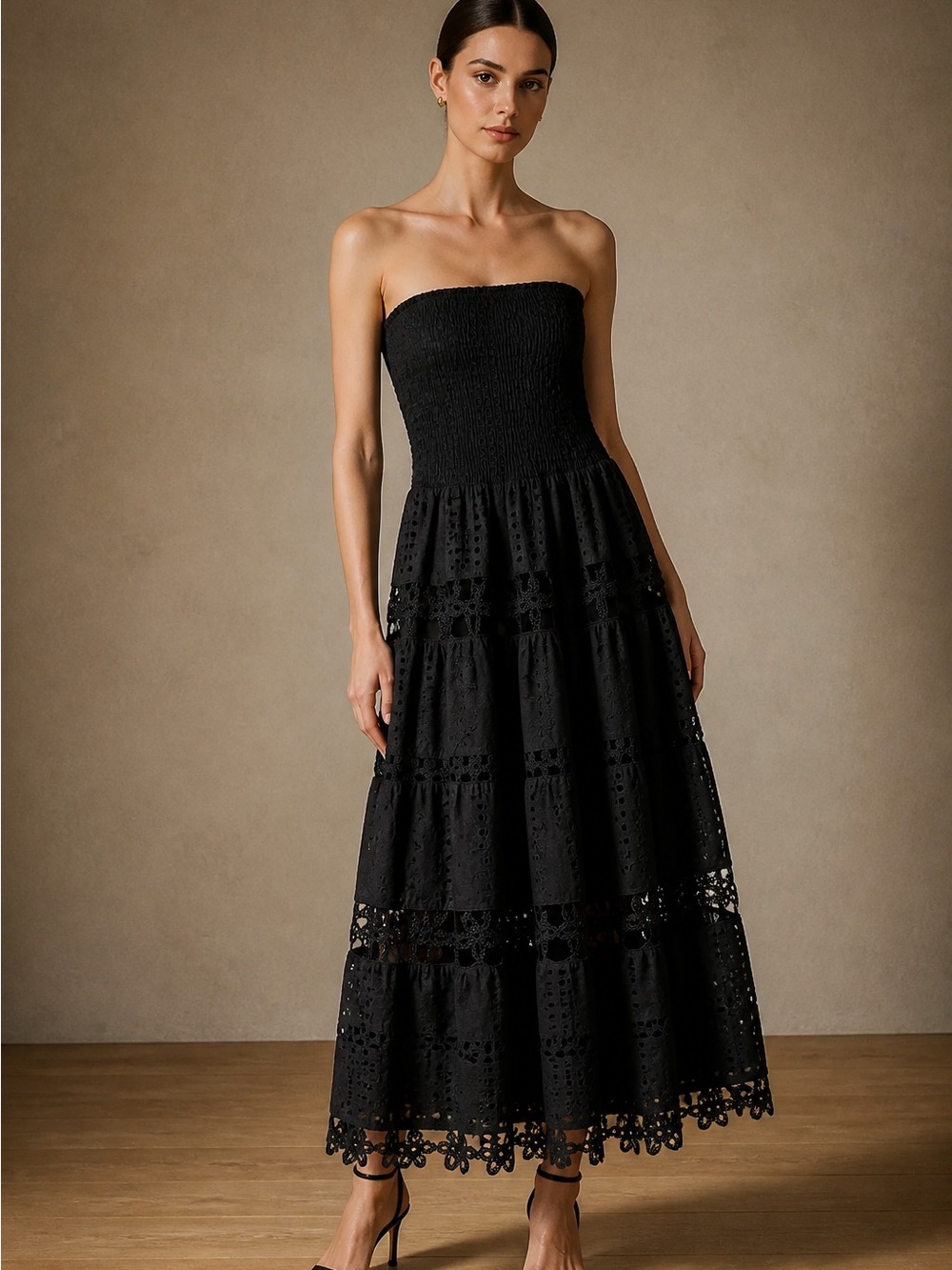 Strut & Bolt Eyelet Midi Dress